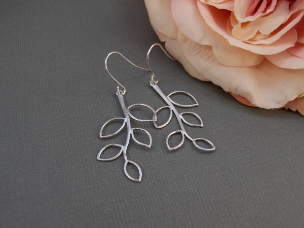 Olive Branch,Necklace,Sterling Silver,Silver Branch,Silver Necklace,Branch,Bride,Wedding. Handmade jewelry by valleygirldesigns on Etsy.