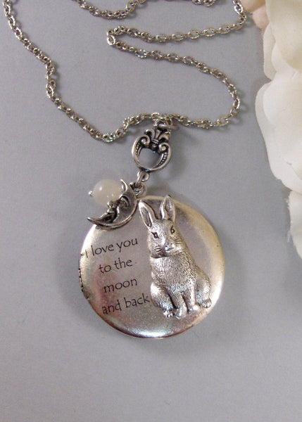 Somebunny Loves You,Locket,Silver Locket,Rabbit,Bunny,Antique Locket,Antique,Woodland,Love You. Handmade jewelry by valleygirldesigns.