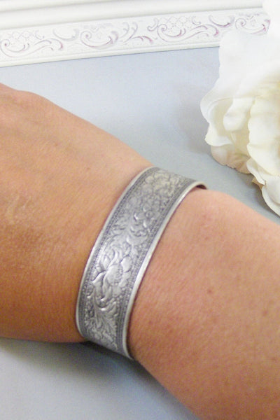 Nora,Bracelet,Cuff,Silver Bracelet,Cuff Bracelet,Bracelet,Silver,Antique Bracelet,Wedding,Bride.Handmade Jewelry by valleygirldesigns.