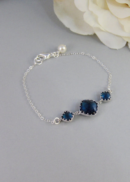 Something Blue Too,Bracelet,Sapphire,Sterling Silver,Jewelry,Blue,Silver Bracelet,Bride,Wedding,Bridesmaid. Jewelry by valleygirldesigns.