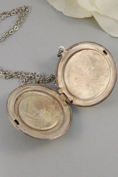 Mermaid's Moon,Locket,Mermaid,Mermaid Locket,Antique Locket,Silver Locket,Goddess,Ocean Locket,Moonstone,Moonstone Necklace,Seahorse
