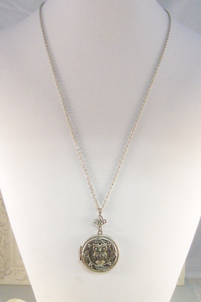 Sale Little Hoots,Owl,Locket,Silver Locket,Silver Necklace,Owl,Silver,Woodland,Antique Locket. valleygirldesigns.