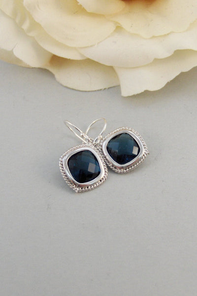 Sapphire Drops,Earrings, Sapphire Sapphire Earrings,Silver Earrings,Sterling Silver,Bride,Blue.Handmade by Valleygirldesigns on Etsy