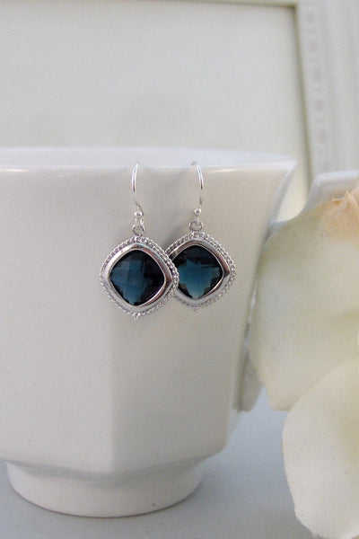 Sapphire Drops,Earrings, Sapphire Sapphire Earrings,Silver Earrings,Sterling Silver,Bride,Blue.Handmade by Valleygirldesigns on Etsy
