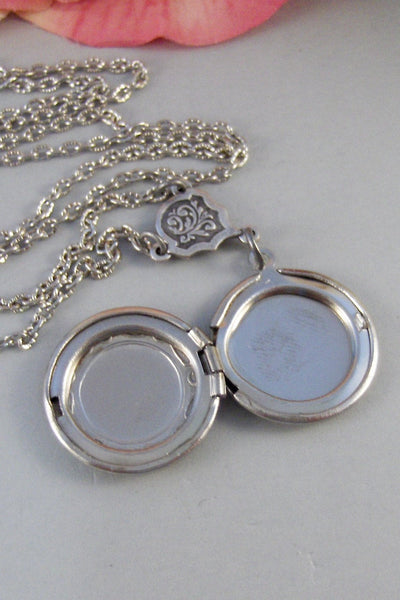 Little Angel,Locket, Silver Locket, Angel,Wing,Angel Locket,Necklace,Silver,Antique Silver.Handmade jewelery by valleygirldesigns.