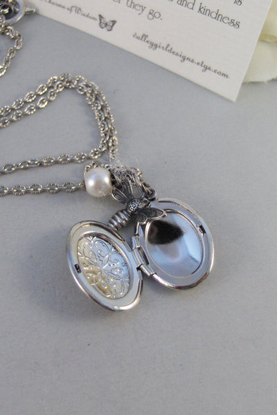 Beelieve Life Is Sweet,Necklace,Locket,Silver,Bee Necklace,Bee,Birthstone,Personalize,Silver Locket,Antique.Jewelry by valleygirldesigns.