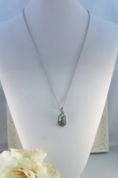 Key To Your Success,Necklace,Locket,Silver,Key Necklace,Key,Birthstone,Personalize,Silver Locket,Antique.Jewelry by valleygirldesigns.