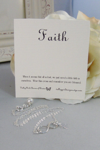 Faith,Necklace,Bracelet,Infinity Necklace,Infinity,Silver,Cross,Religious,Cross Necklace,Mourning,Infinity,Mourning, valleygirldesigns.