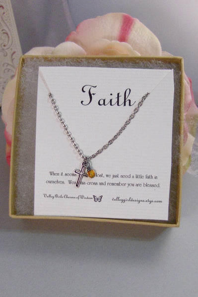 Faith,Cross,Necklace,Antique Necklace,Religious,Jewelry,Silver,Confirmation,Birthstone,Personalize,Antique.Jewelry by valleygirldesigns.