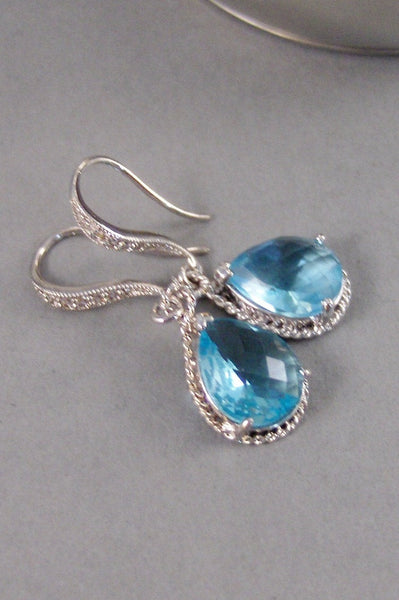 Sky Petals,Earrings,Aquamarine Earrings,Silver Earrings,Sterling,Bride,Wedding,Aquamarine,Aquamarine Jewelry Valleygirldesigns on Etsy