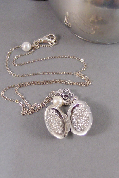 Faith,Locket,Silver Locket,Sterling Silver Locket,Sterling Silver,Pearl Locket,Pearl Necklace,Birthstone,Birthstone Locketvalleygirldesigns.