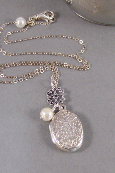 Faith,Locket,Silver Locket,Sterling Silver Locket,Sterling Silver,Pearl Locket,Pearl Necklace,Birthstone,Birthstone Locketvalleygirldesigns.