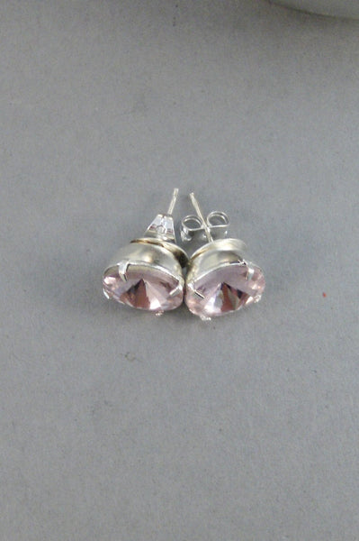 Pretty Pink Earrings,Vintage Earrings,Earrings,Silver Earrings,Pink Earrings,Blush Earrings,Stud Earrings,Post Earrings.Valleygirldesigns