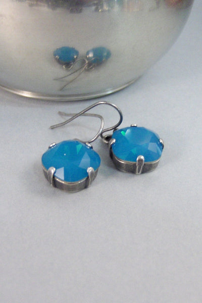 Seabreeze,Earring,Aquamarine,Blue,Blue Stones Silver Earrings,Opal,Blue Opal,Blue Topaz,Brithsotne,Brithstone Earrin Valleygirldesigns Etsy.