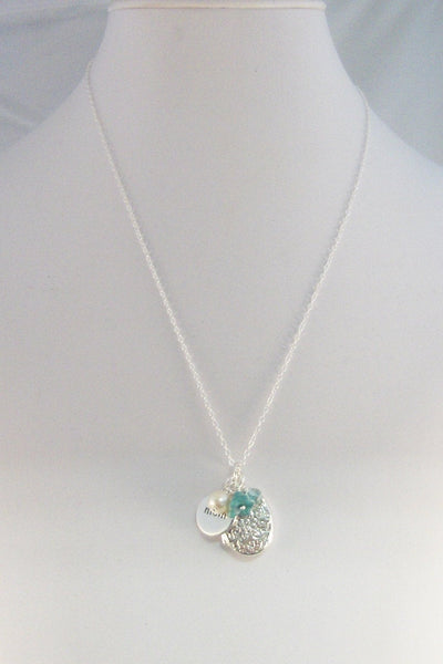 SALE Sterling Mothers Locket,Mom,Mother,Mothers DayLocket,Silver Locket,,Flower,Stone,Pearl ,valleygirldesign