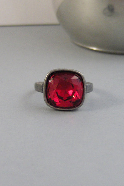 Ruby Red,Ring,Silver,Ruby Ring,Red Ring,Red Stone,Ruby Jewelry,Antique Ring,July,Birthstone,Blue valleygirldesigns.