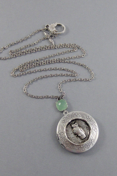 SALE Autumn Owl,Owl,Locket,Silver Locket,Silver Necklace,Owl Neckalce,Owl,Silver,Woodland,Antique Locket. VAlleygirldesigns.