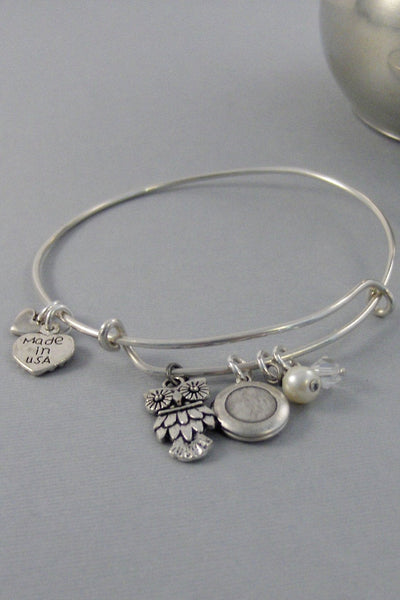 Pretty Owl,Bracelet,Bangle,Owl,Owl Bracelet,Owl Bangle Bracelet.Silver Bracelet,,Personalize,Locket,Locket Bracelet. valleygirldesigs.
