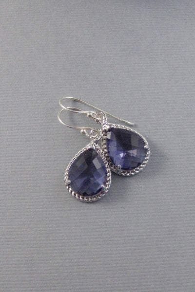 Blue Lavender,Earring,Amethyst Earrings,Silver Earrings,Lavender Earring,Blue Earring, Sapphire Earring,Blue Stone,Purple Valleygirldesigns