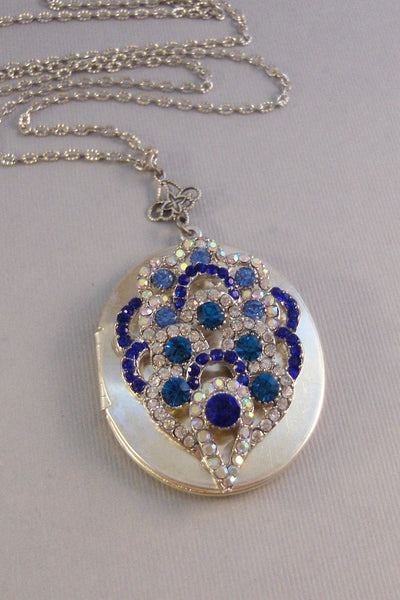 Midnight Blue,Locket,Silver,Turquoise Necklace,Gemstone,Necklace,Antique Locket,Blue Stone,Aqua STone,Sapphire Stone.valleygirldesigns.
