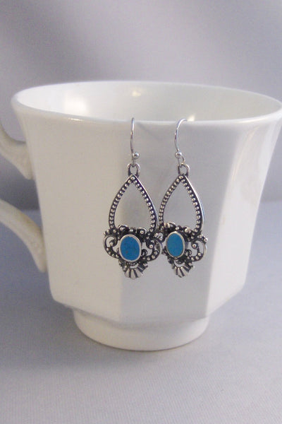 SALE Blue Gypsy,Earring,Turquoise,Blue,Blue,Earring,Bridesmaid Earring,Turquoise Earring,Blue Stone,Indian,Boho,Gypsy.valleygirldesigns.