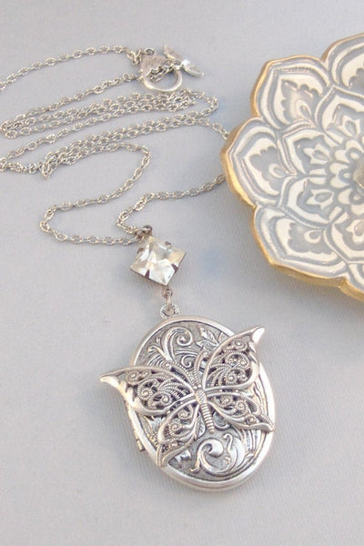 Metamorphasis,Butterfly,Butterfly Necklace,Butterfly Locket,Silver Butterfly,Locket,Fairy,Fairy Neckalce,Princess Necklace,Princess,Goddess